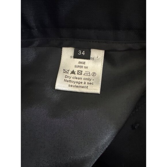 Joseph Ange Black Super 100 Wool Trousers Size 34 - Picture 4 of 5